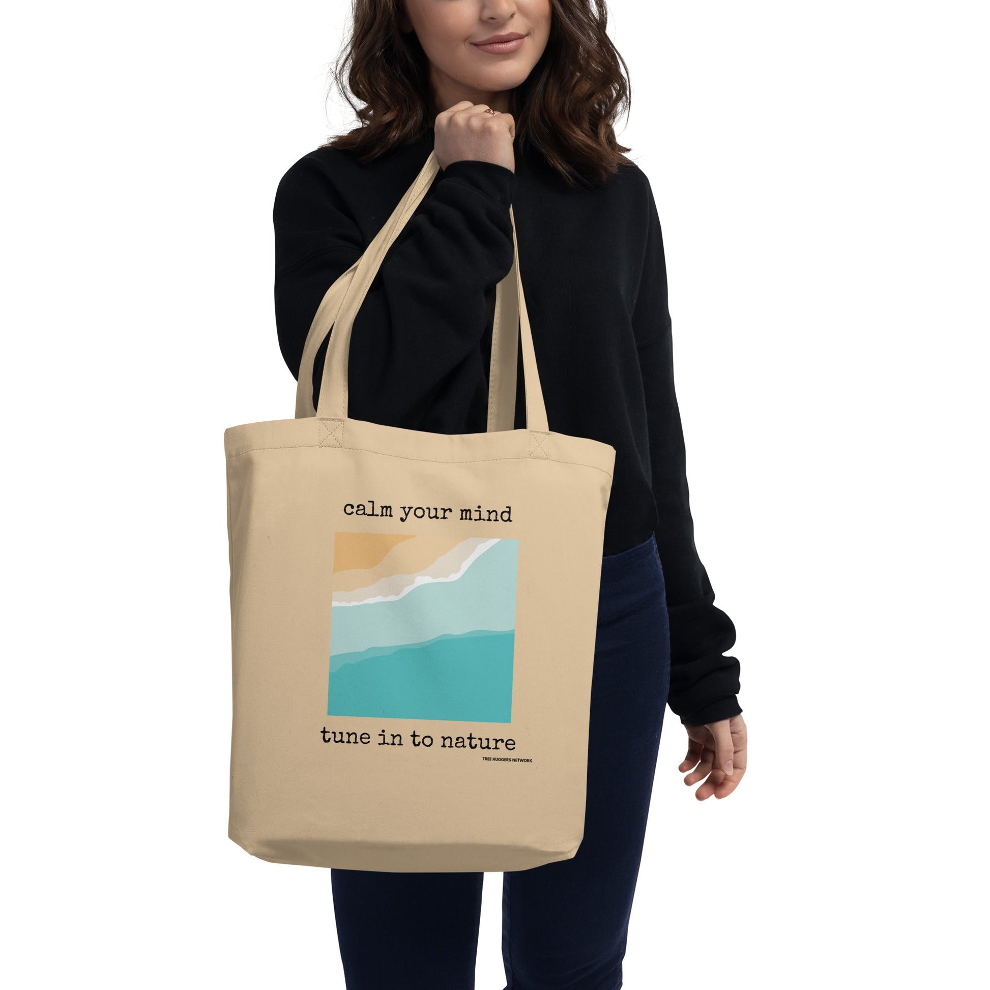 Organic Cotton Tote Bag - calm your mind, tune in to nature - Treehugger network