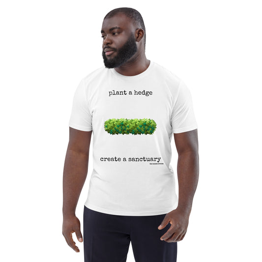 Unisex Organic Cotton T-shirt - plant a hedge, create a sanctuary - Treehugger network