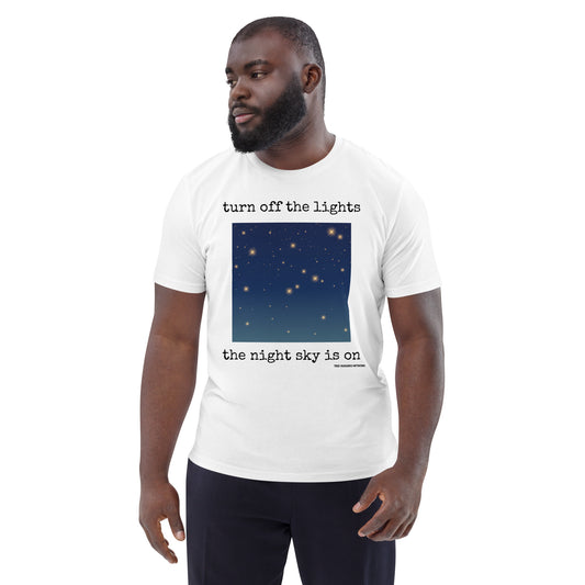 Unisex Organic Cotton T-shirt - turn off the lights, the universe is on - Treehugger network